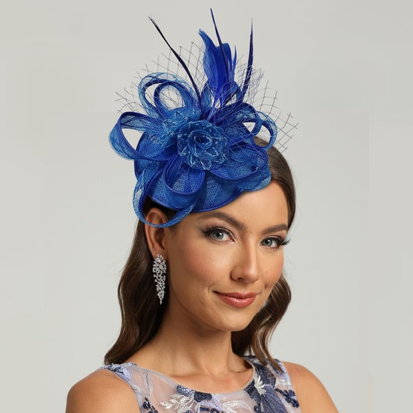 Women's Elegant Vintage Mesh With Flower Cocktail Kentucky Derby Fascinators With Clip