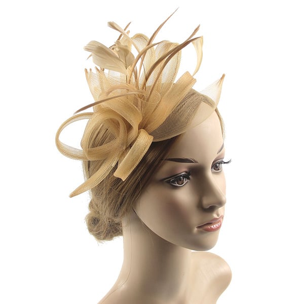 Women's Mesh With Bowknot Faux Feather Kentucky Derby Fascinators With Clip Headband