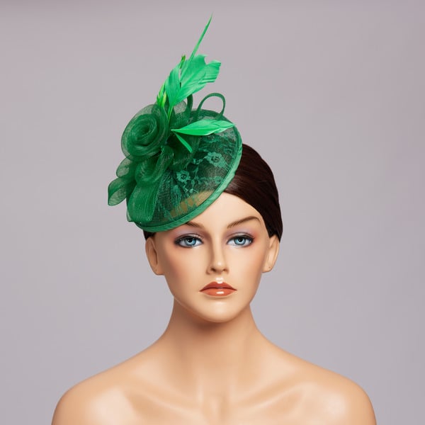 Women's Mesh With Faux Feather Lace Kentucky Derby Fascinators With Clip