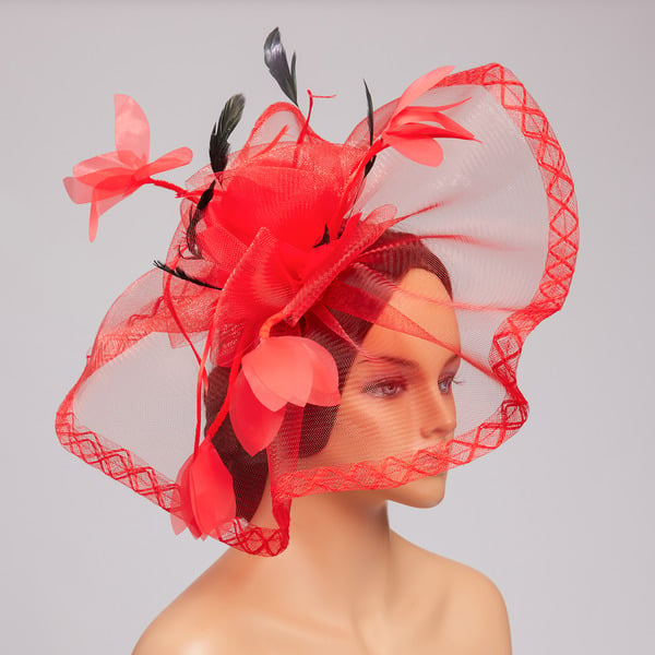 Elegant Flower Mesh Cocktail Melbourne Cup Kentucky Derby Fascinators With Clip