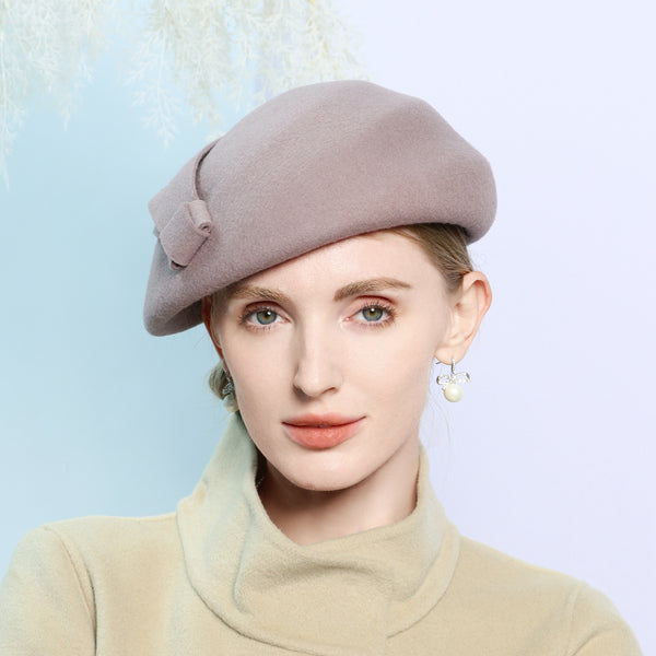 Women's Elegant Winter Wool Special Occasion Beret Hats