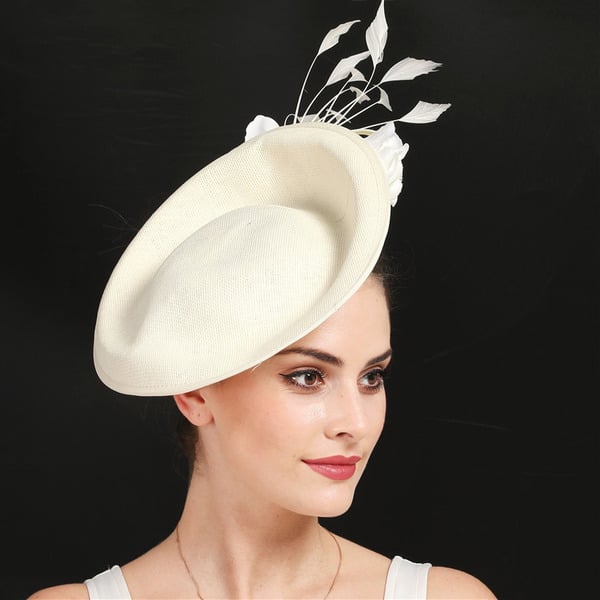 Women's Sinamay Kentucky Derby Saucer Hats Fascinators With Clip