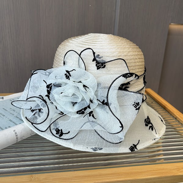 Women's Organza Polyester With Flower Kentucky Derby Cloche Hats