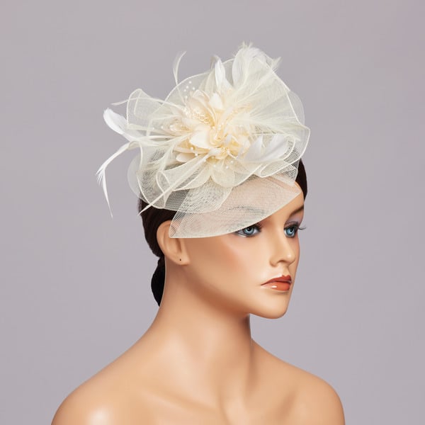 Women's Mesh With Faux Feather Flower Kentucky Derby Fascinators With Clip