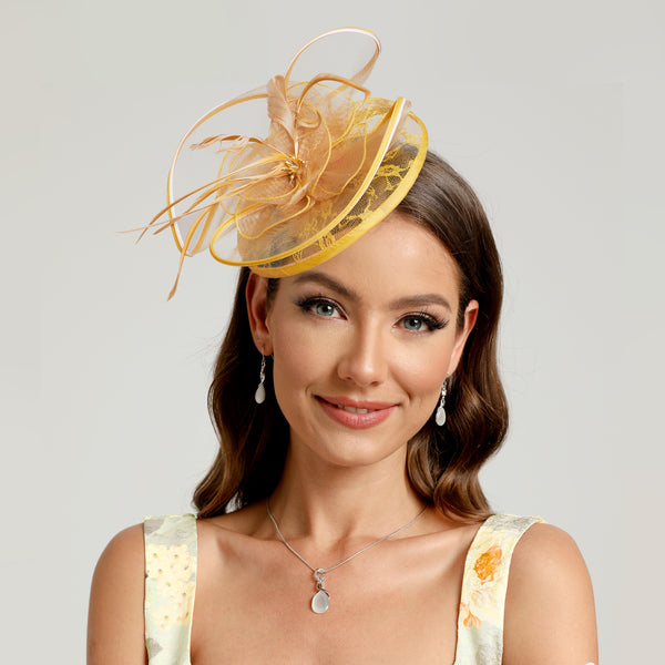 Women's Mesh With Faux Feather Lace Kentucky Derby Fascinators With Clip