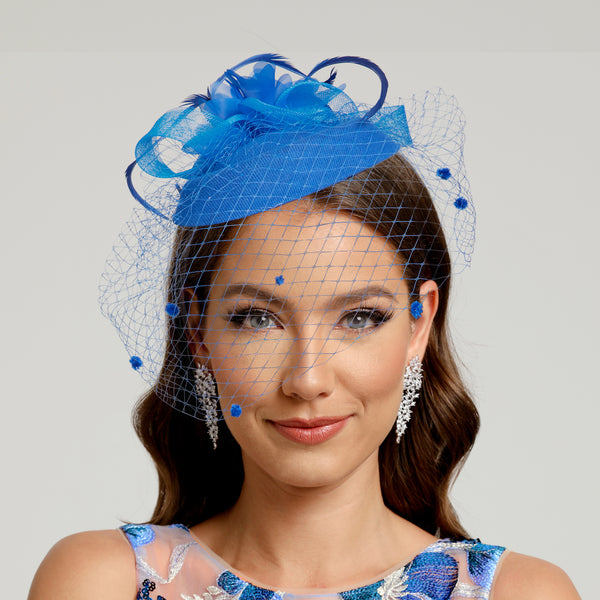 Women's Mesh With Faux Feather Veil Kentucky Derby Pillbox Hats Fascinators With Clip