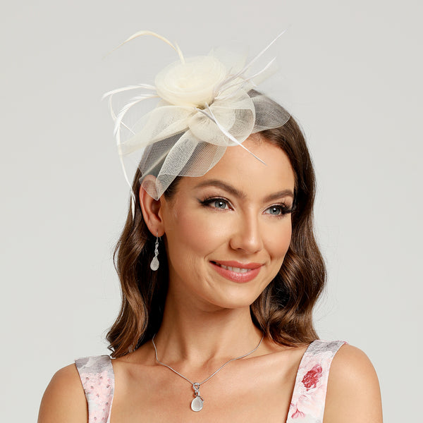 Women's Mesh With Faux Feather Flower Kentucky Derby Fascinators With Clip