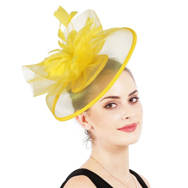 Women's Mesh Kentucky Derby Saucer Hats Fascinators With Clip