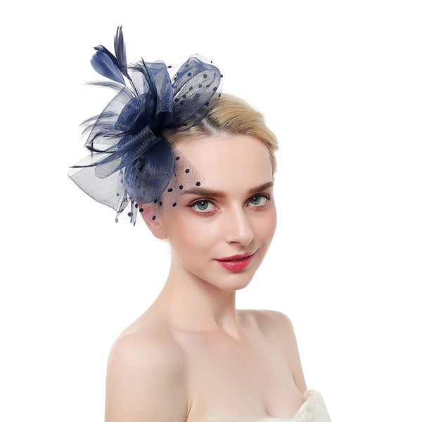 Women's Mesh With Faux Feather Polka Dot Kentucky Derby Fascinators With Clip Headband