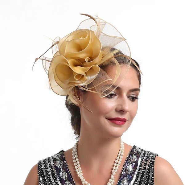 Women's Mesh With Faux Feather Flower Kentucky Derby Fascinators With Clip Headband