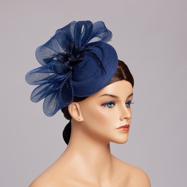 Women's Mesh With Bowknot Faux Feather Kentucky Derby Pillbox Hats Fascinators With Clip