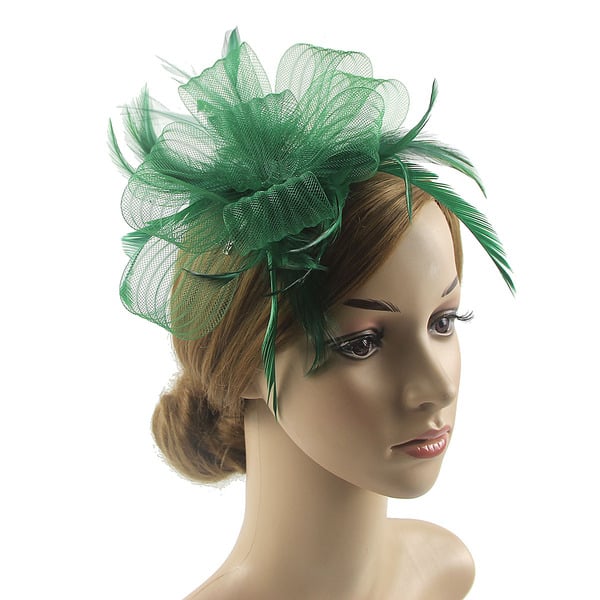 Women's Mesh With Bowknot Faux Feather Kentucky Derby Fascinators With Clip Headband