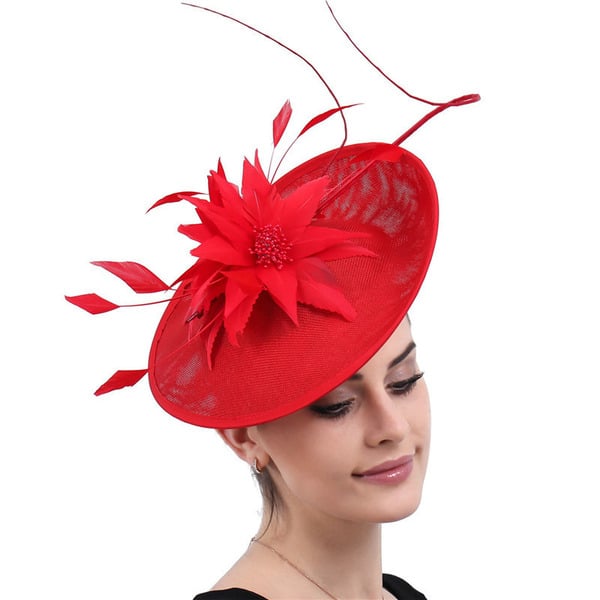 Women's Sinamay Kentucky Derby Saucer Hats Fascinators With Clip