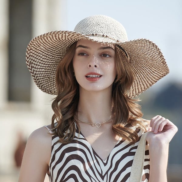 Women's Wide Brim Holiday Beach Summer Sun Hats Floppy Hats Straw Hats