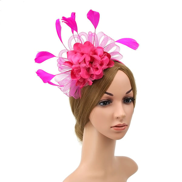 Women's Mesh With Faux Feather Flower Kentucky Derby Fascinators With Clip Headband