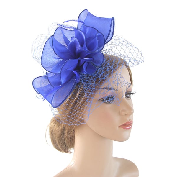 Women's Organza With Faux Feather Veil Kentucky Derby Fascinators With Clip Headband