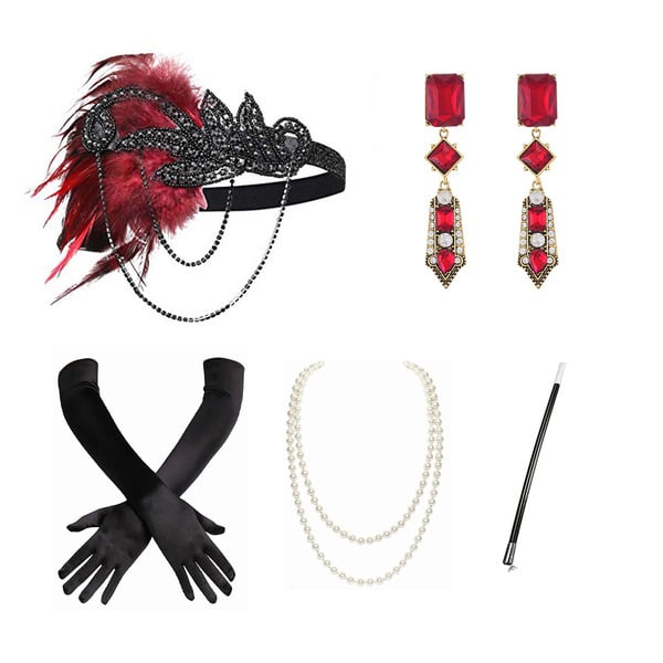 Women's Flapper Great Gatsby Polyester With Faux Feather Rhinestone Cocktail Fascinators With Hair band