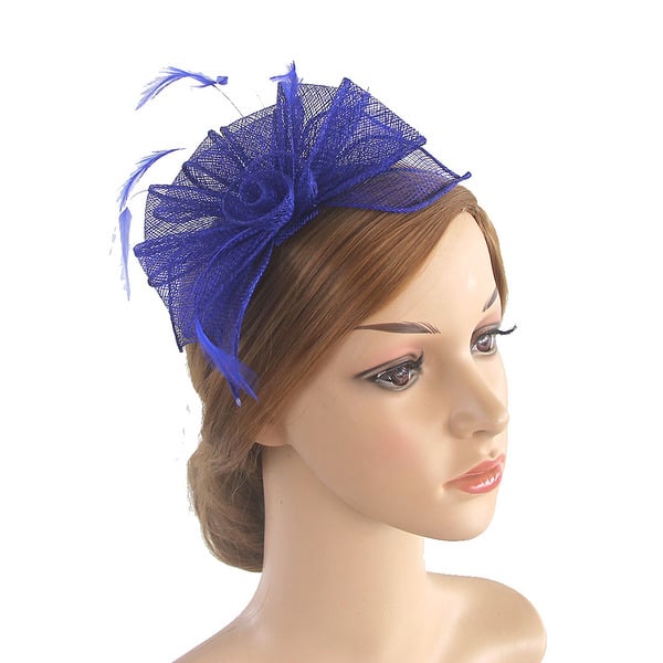 Women's Sinamay With Faux Feather Kentucky Derby Fascinators With Clip Headband