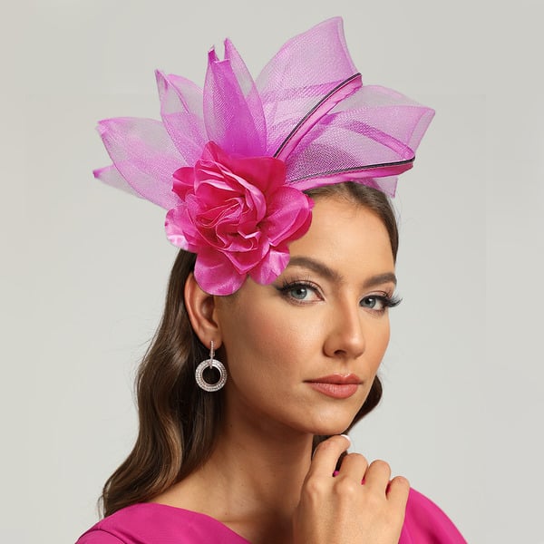 Women's Elegant Vintage Mesh With Tulle Cocktail Kentucky Derby Fascinators With Clip