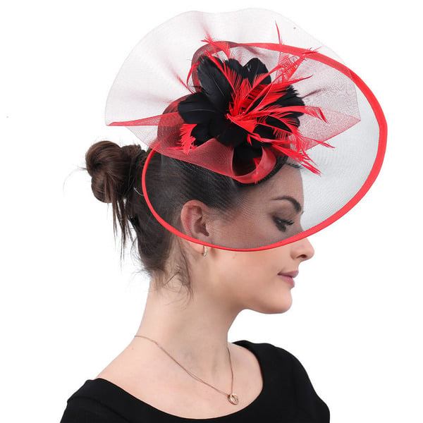 Women's Mesh Kentucky Derby Saucer Hats Fascinators With Clip