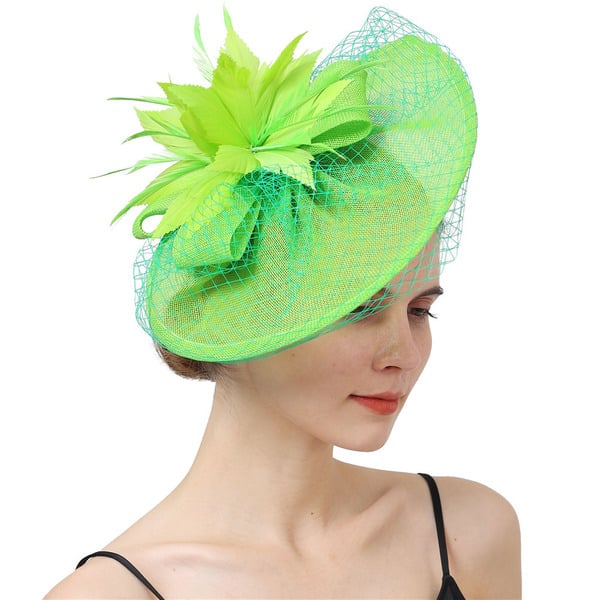 Women's Sinamay Kentucky Derby Saucer Hats Fascinators With Clip