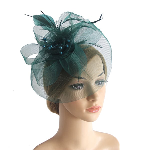 Women's Mesh With Faux Feather Flower Kentucky Derby Fascinators With Clip Headband