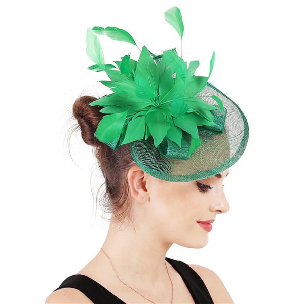 Women's Sinamay Kentucky Derby Saucer Hats Fascinators With Clip