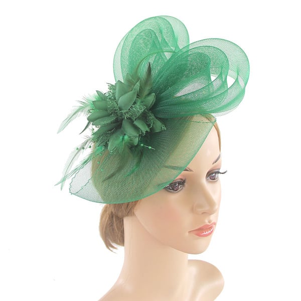 Women's Mesh With Faux Feather Flower Kentucky Derby Fascinators With Clip Headband