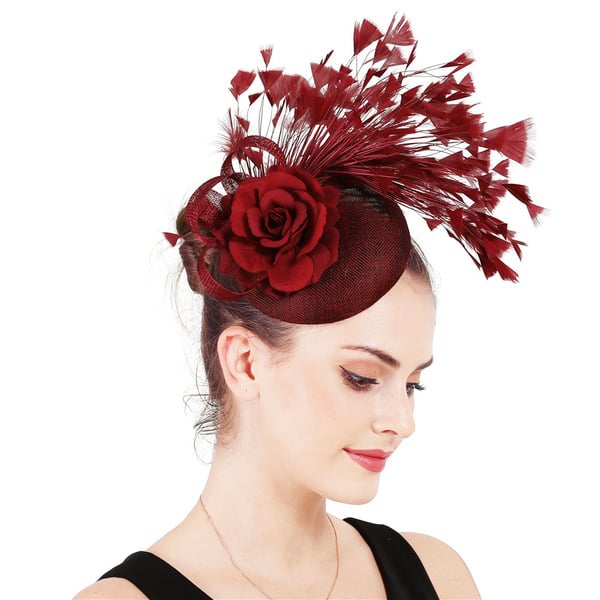 Women's Sinamay Kentucky Derby Pillbox Hats Fascinators With Clip