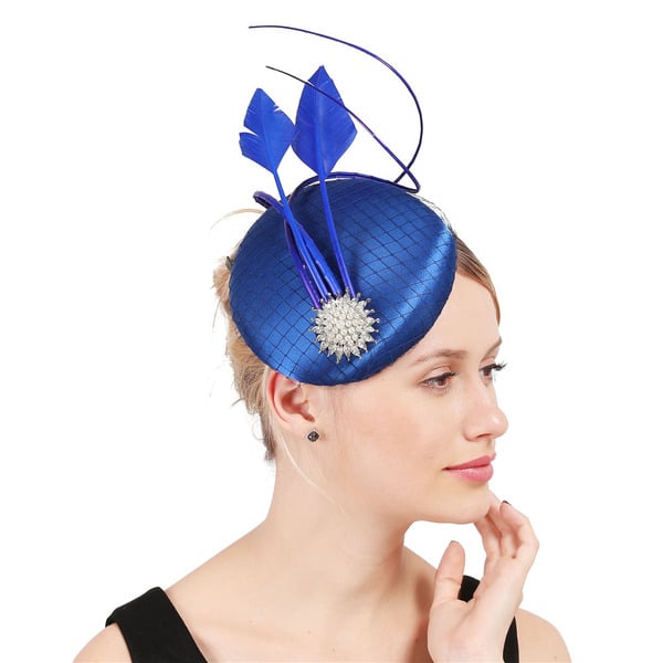 Women's Satin Kentucky Derby Pillbox Hats Fascinators With Headband