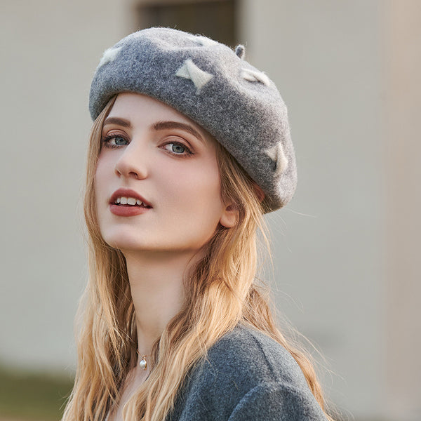 Women's Lovely Winter Wool With Bow Casual Beret Hats - 416640