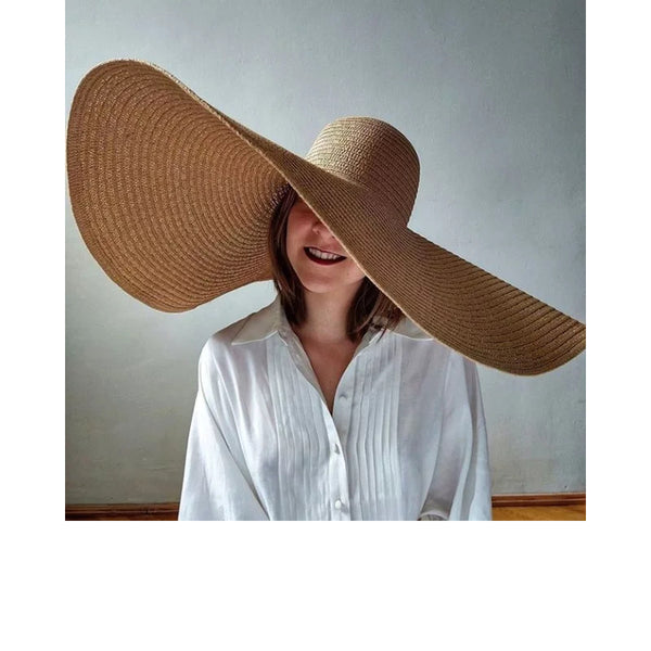 Women's Wide Brim Packable Summer Straw Holiday Beach Sun Hats Straw Hats