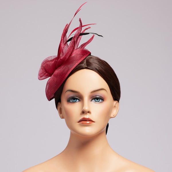 Elegant Faux Feather Flower Mesh Cocktail Kentucky Derby Ladies Day Fascinators With Clip