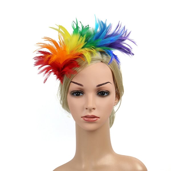 Colorful Faux Feather Cocktail Kentucky Derby Ladies Day Fascinators With Headband