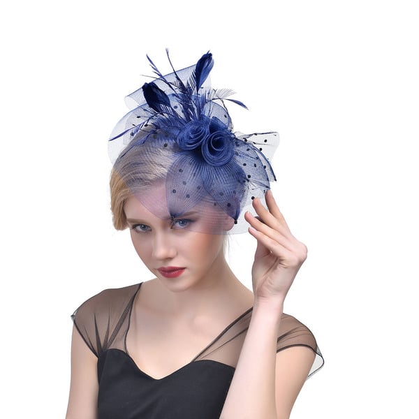 Women's Mesh With Faux Feather Polka Dot Kentucky Derby Fascinators With Clip Headband