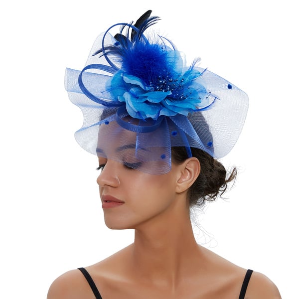 Elegant Flower Mesh Tea Party Cocktail Kentucky Derby Fascinators With Headband