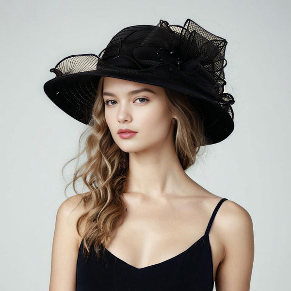 Women's Packable Organza Polyester Cocktail Church Hats