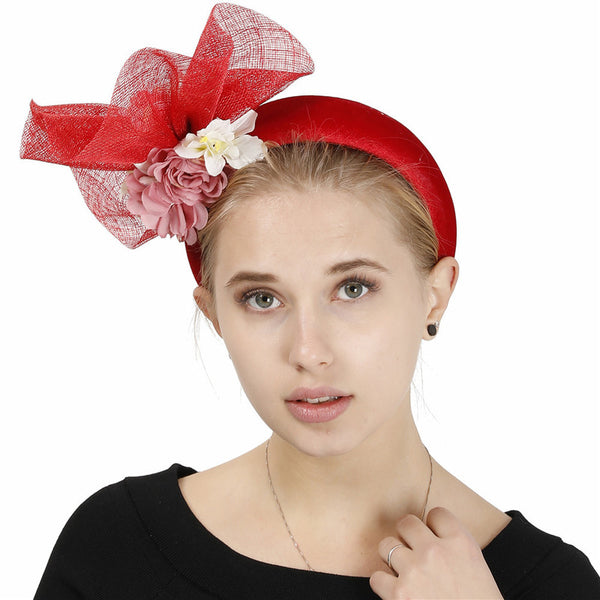 Women's Sinamay With Flower Kentucky Derby Fascinators With Headband