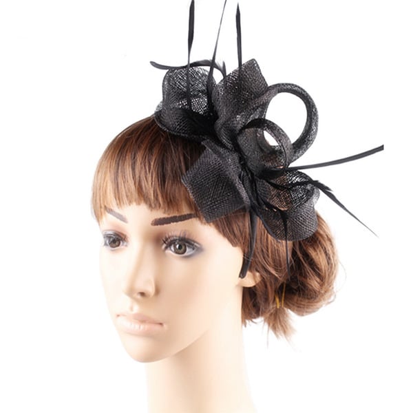 Women's Sinamay With Bowknot Faux Feather Kentucky Derby Fascinators With Headband