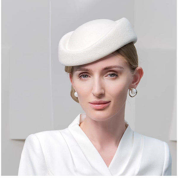 Women's Simple Winter Wool Special Occasion Cocktail Pillbox Hats